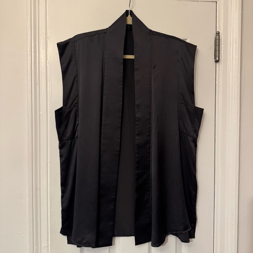 Haider Ackermann Kimono Shirt Sleeveless Black Silk